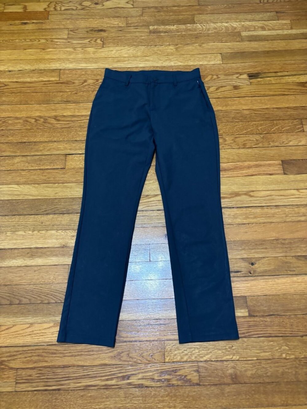 Old Navy Active Mens Go Dry Tech Chino Pants Size 30x32 Navy Blue Slim Casual